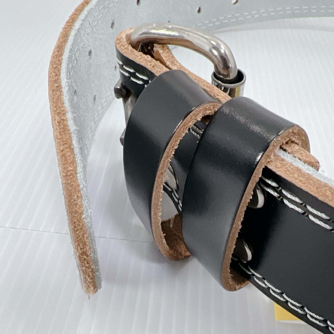 未使用✨タグ付き ゴールドジムEXレザーベルト G3322 ブラック