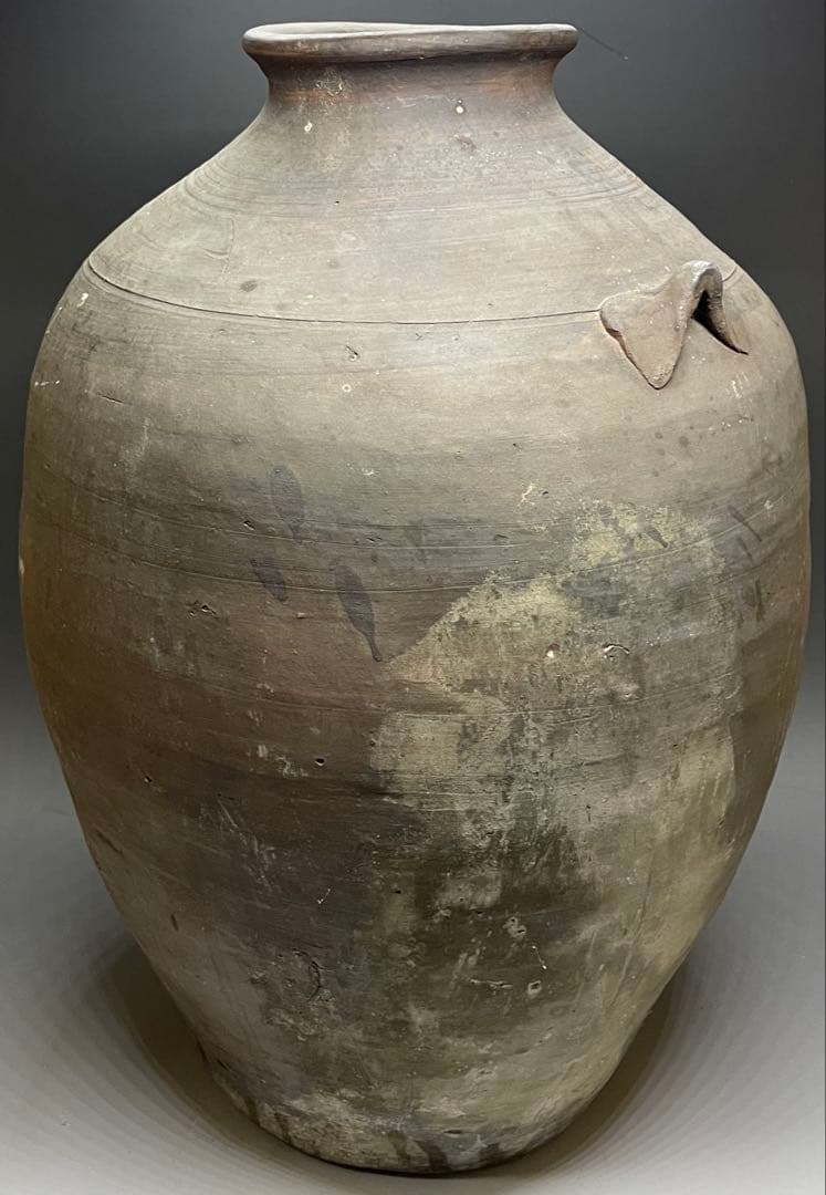 古南蛮　双耳南蛮壺　双耳壺　耳付壺　特大　43cm p3308