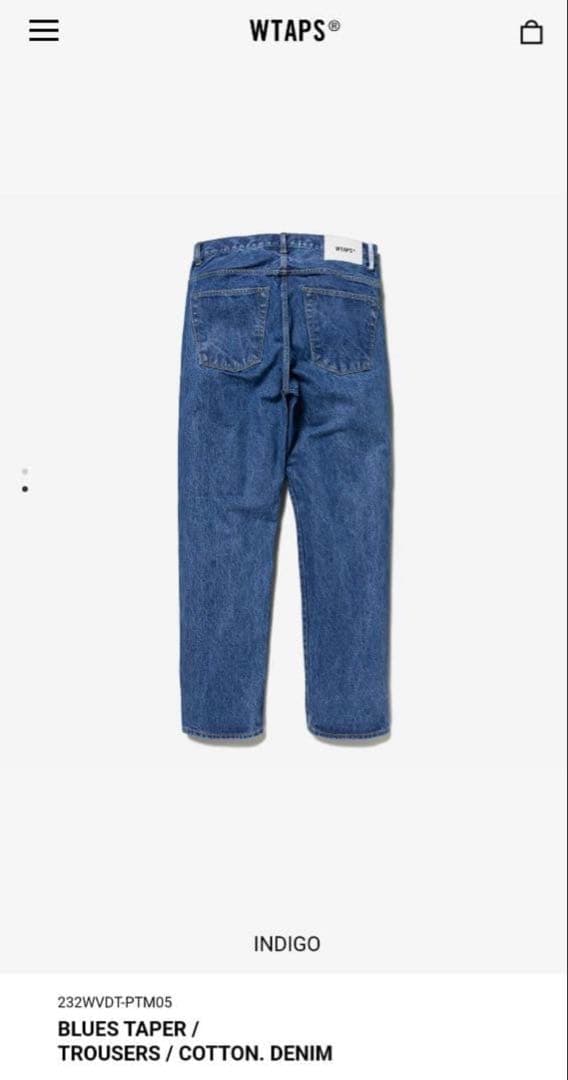 23AW wtaps ブルース　テーパー　トラウザーズ　デニム　パンツ