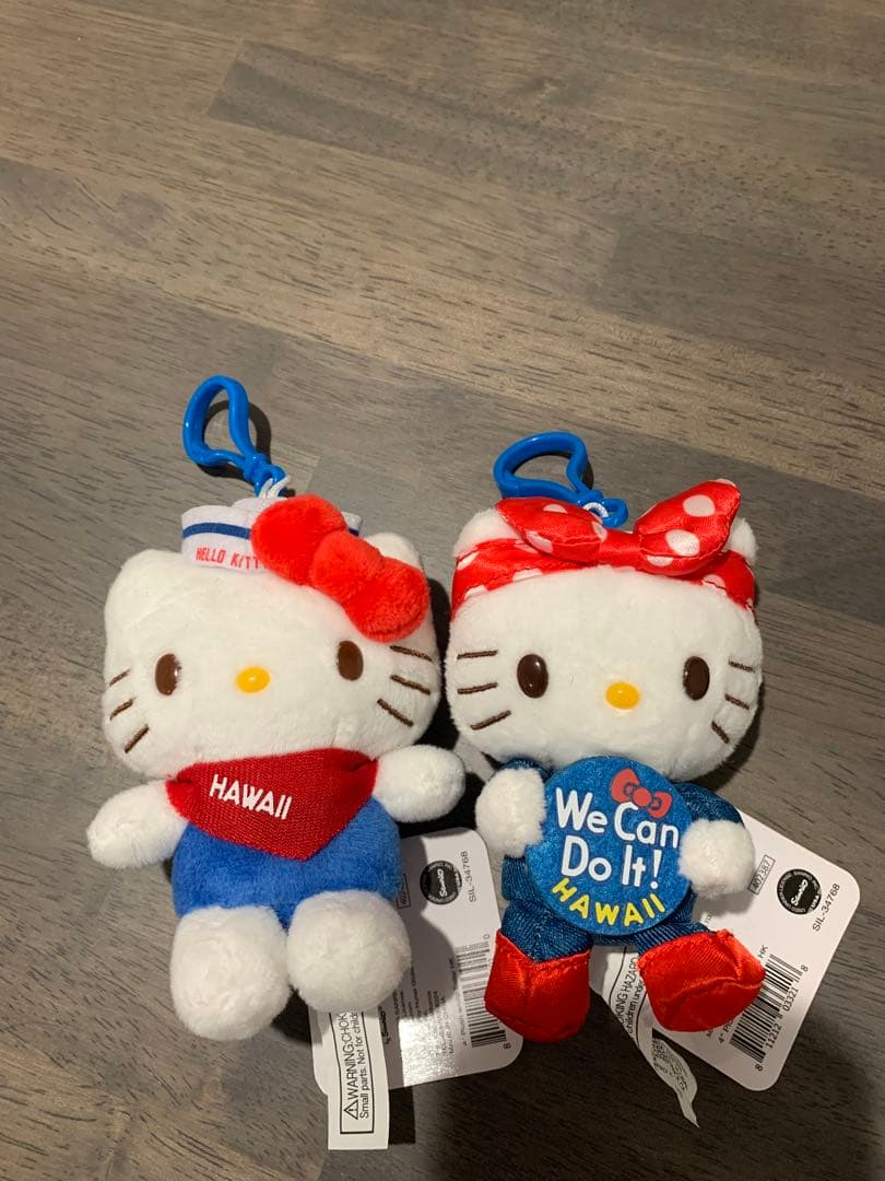 ハワイ 真珠湾 パールハーバー限定 ハローキティ 日焼け ぬいぐるみ2体セット