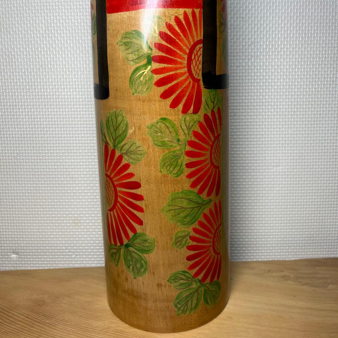 ⭕️木地山こけし　伝統こけし　小椋啓太郎指導　1.5尺大型　蒔絵師　小野寺重一