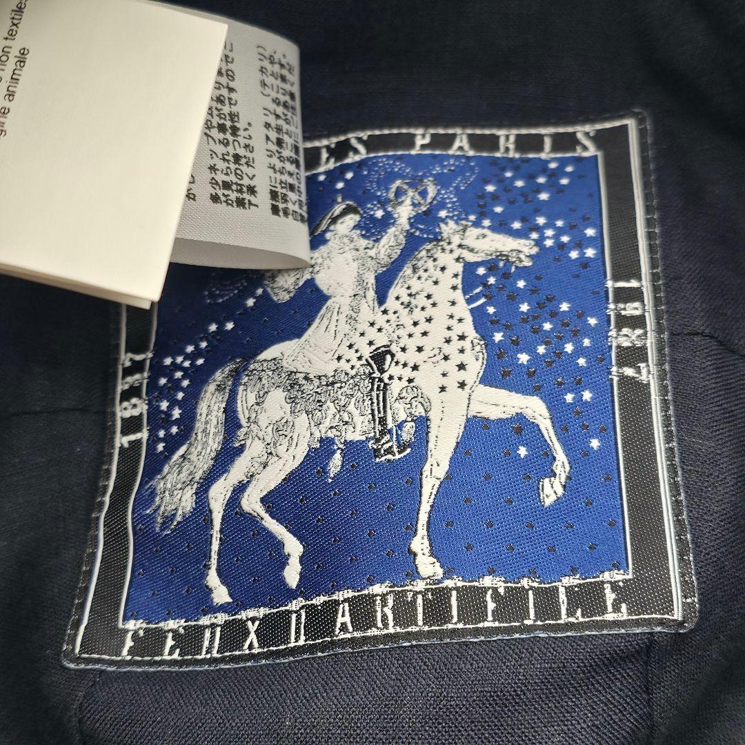 HERMES マイルス Hカット ベースボールキャップ ダークネイビー エルメス