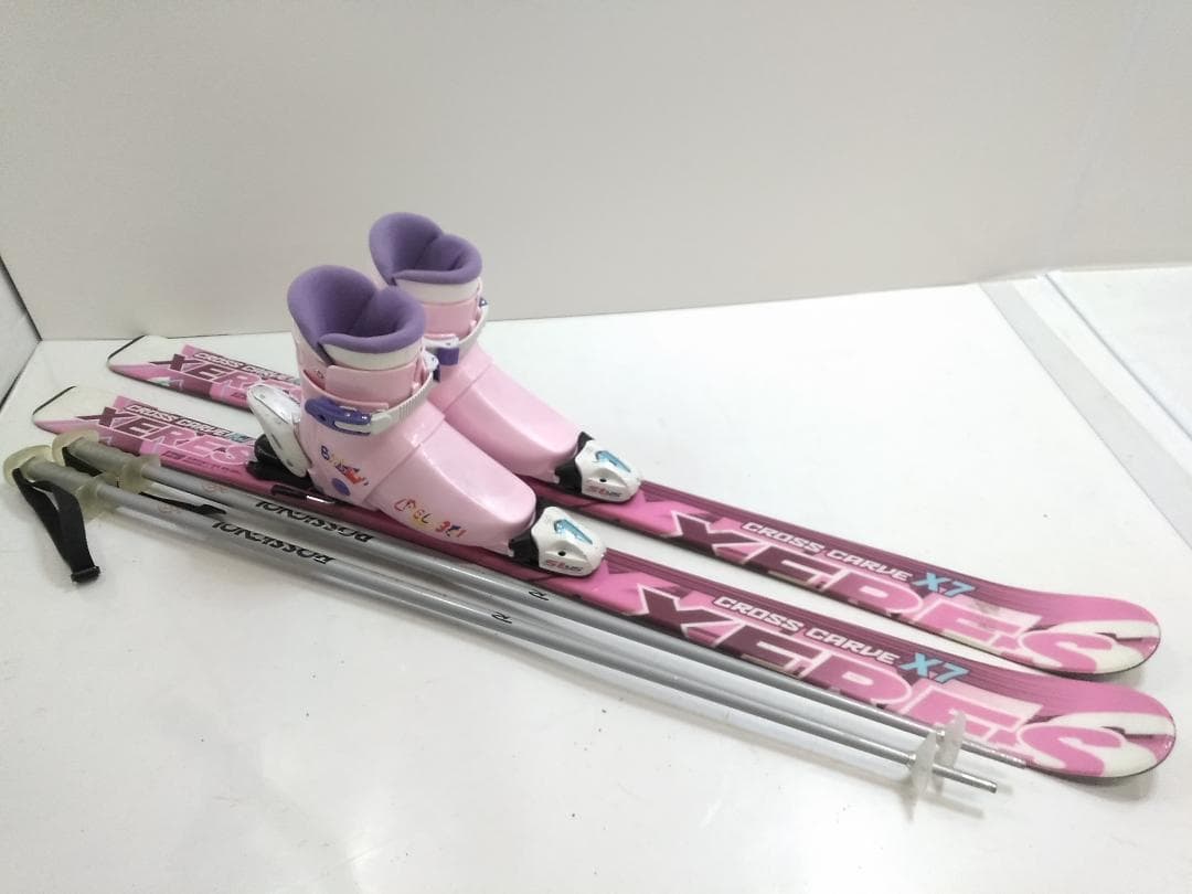 女の子 ジュニアスキー4点セット セレス 128cm ブーツ 25cm ◇