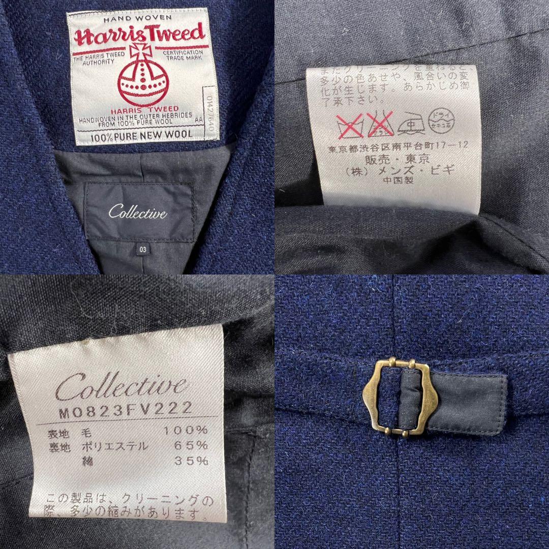 極美品 Collective×Harris Tweed ツイードジレ ベスト L