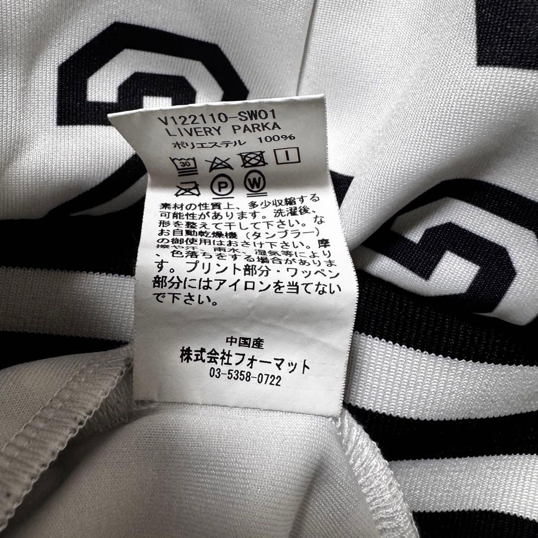 V12 ヴィトゥエルヴ ジップパーカー ジャケット 総柄 ロゴ ホワイト L