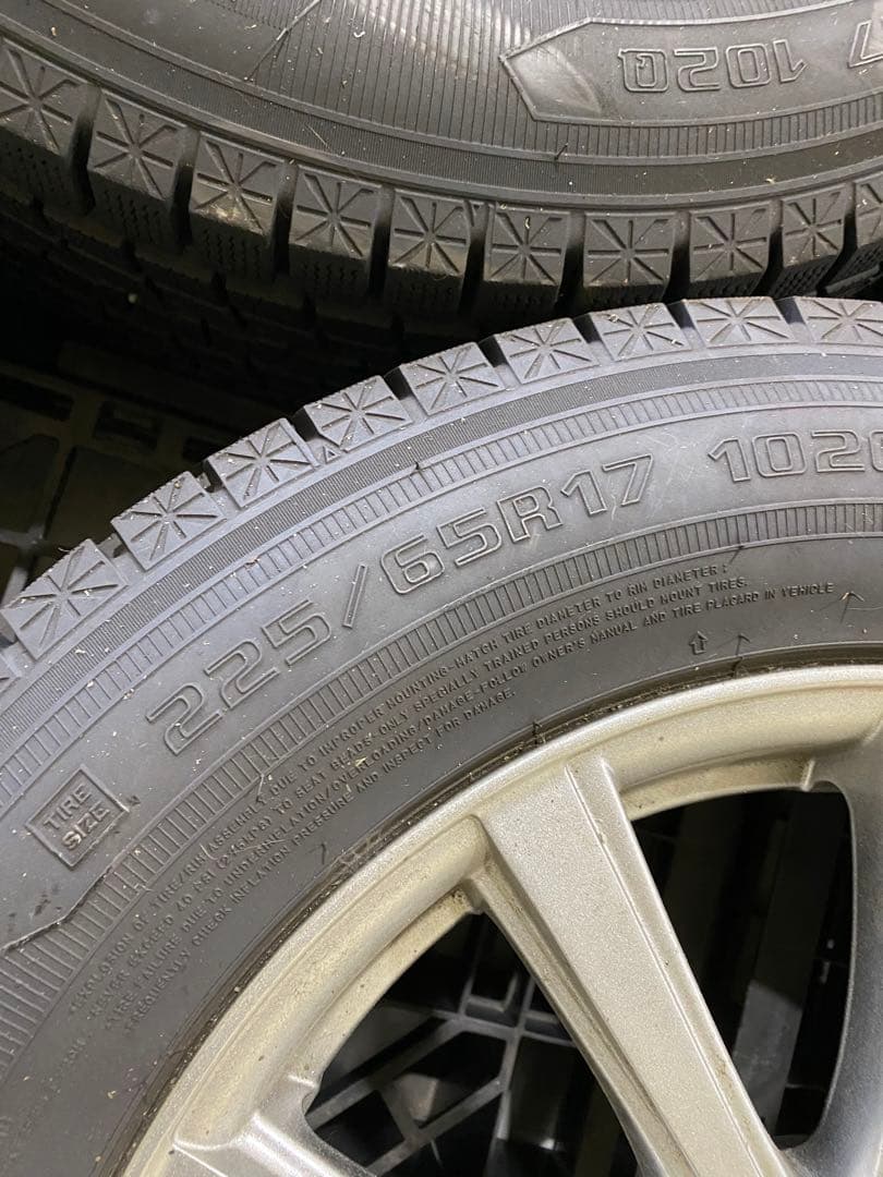 225/65R17 5スポークホイールセット 4本　スタッドレス半年使用