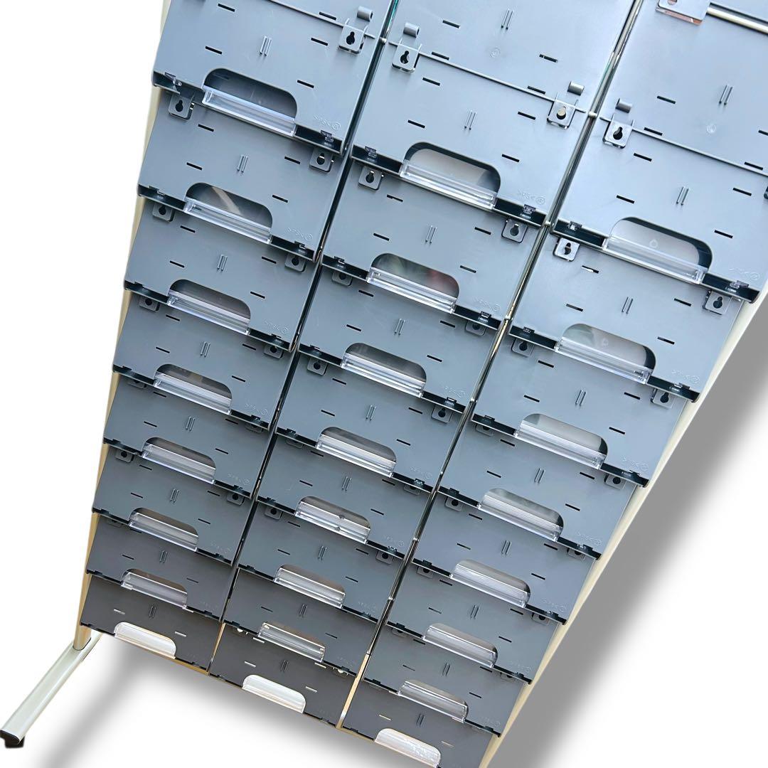 【送料無料】ミヅシマエ業 パンフレットスタンド NPF-C308 8段x3列