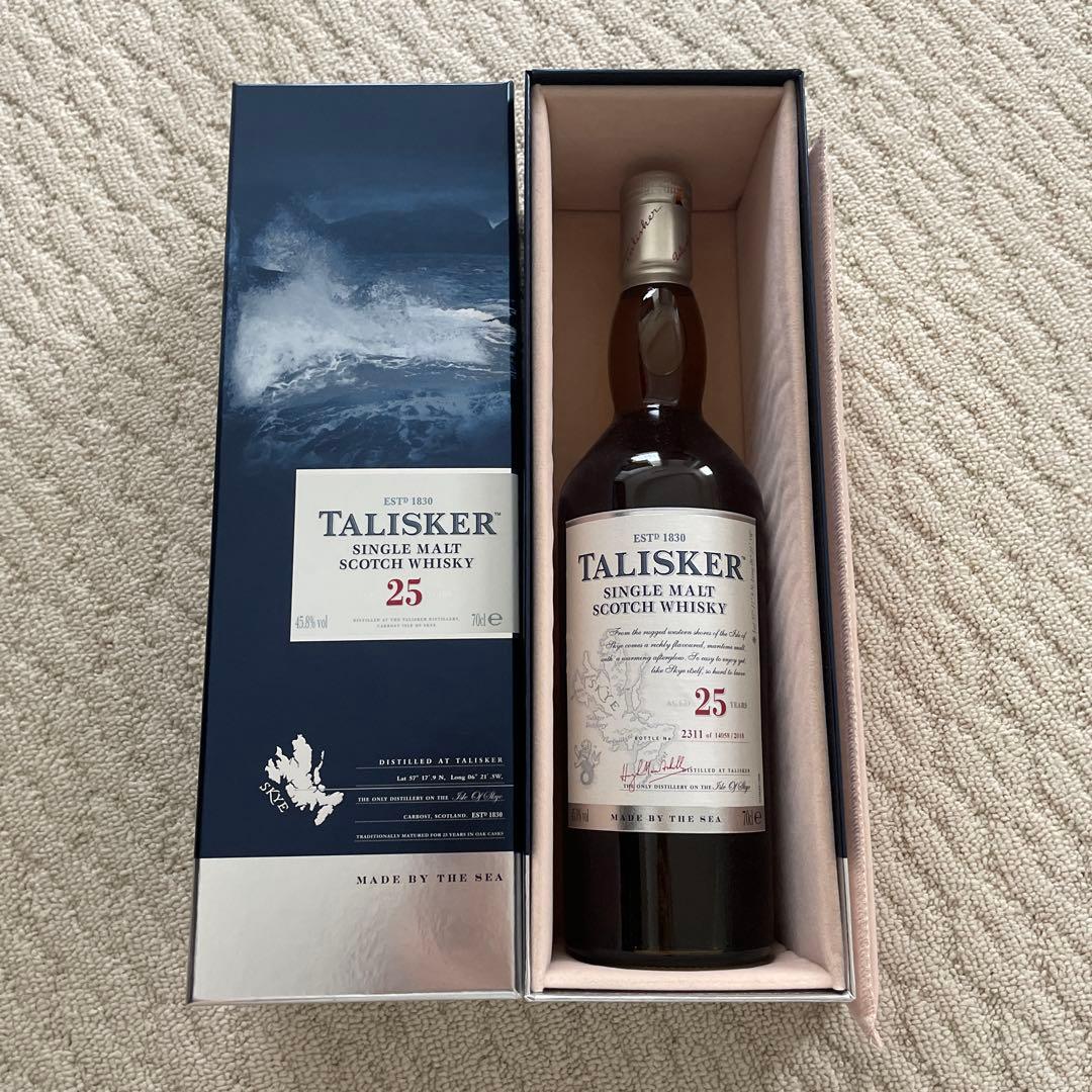 【高級】TALISKER 25年 シングルモルトスコッチウイスキー 700ml