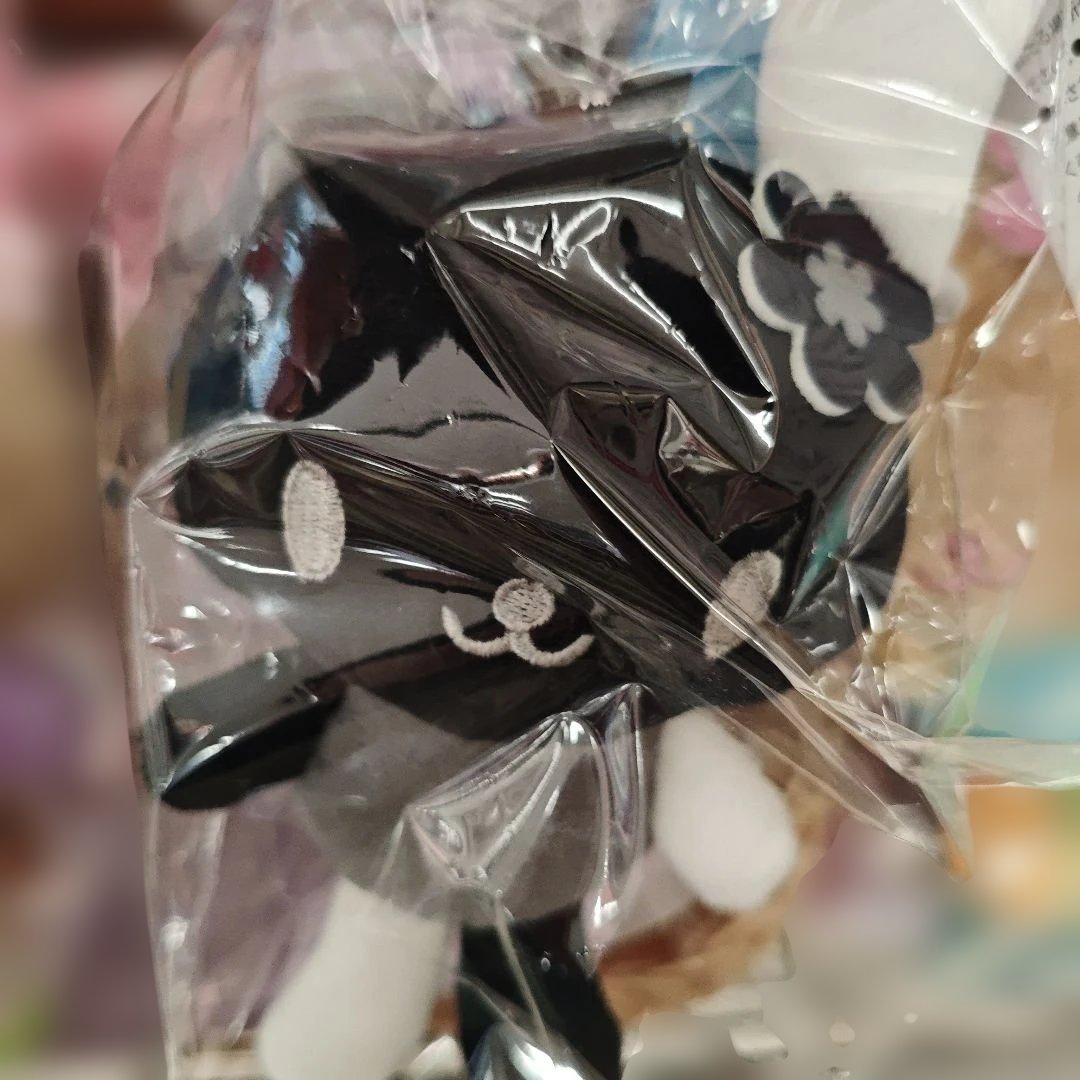 サンリオ　ウサハナ　マスコット　ブラック ホワイト　3點セット