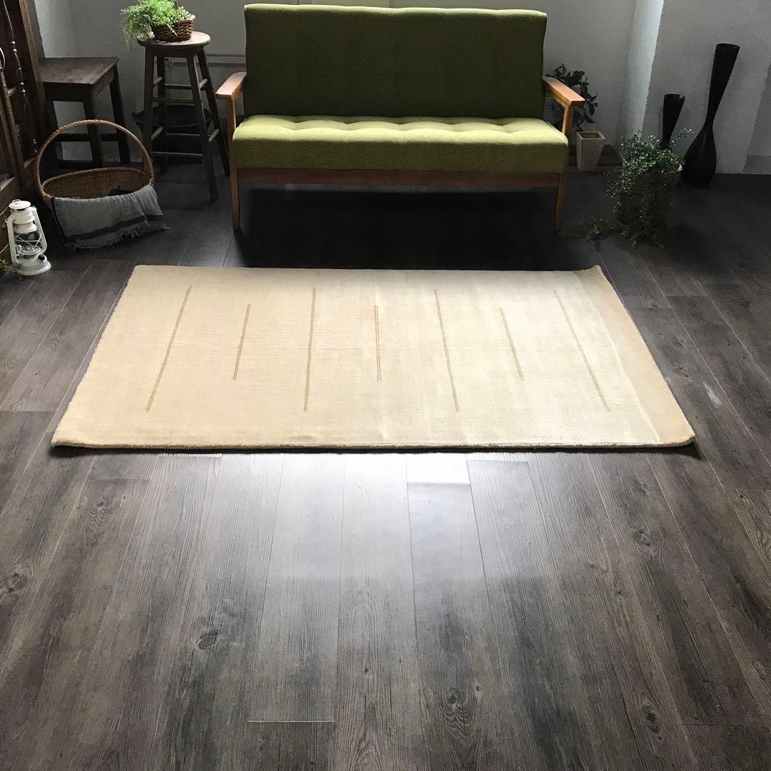 ウール ラグ ラグマット 絨毯 100x160cm 一点もの