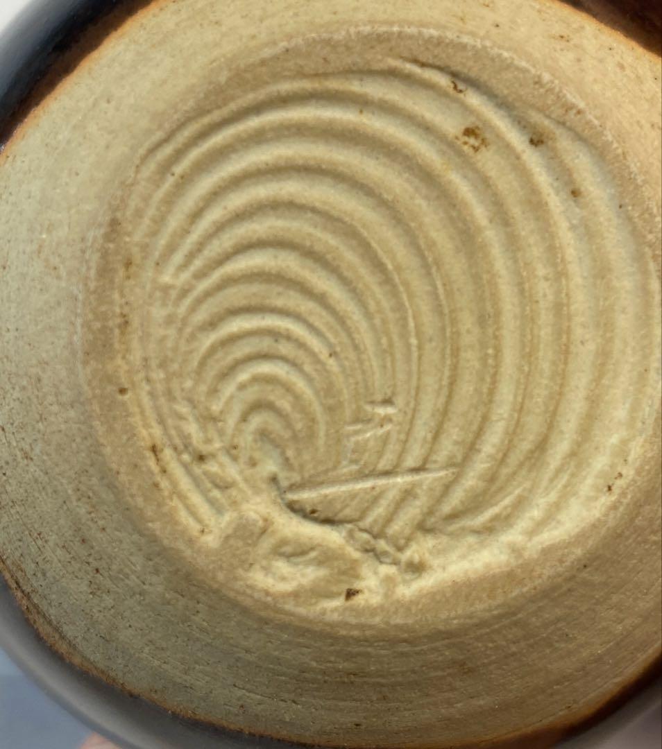 【茶道具】桶谷定一造　丸壺茶入（共箱）