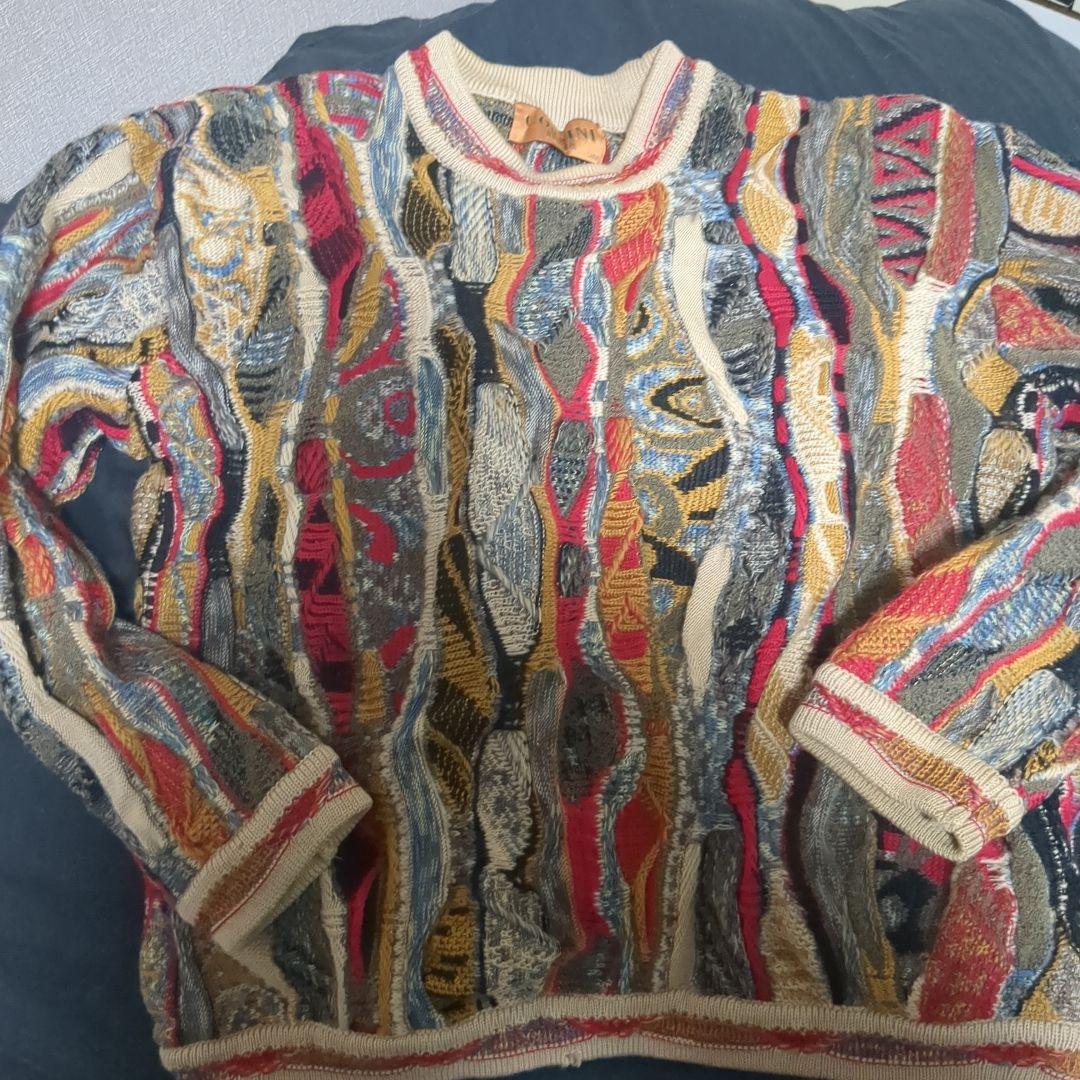 COOGI元ネタ CORSINI Italia カラフルニットセーター 総柄