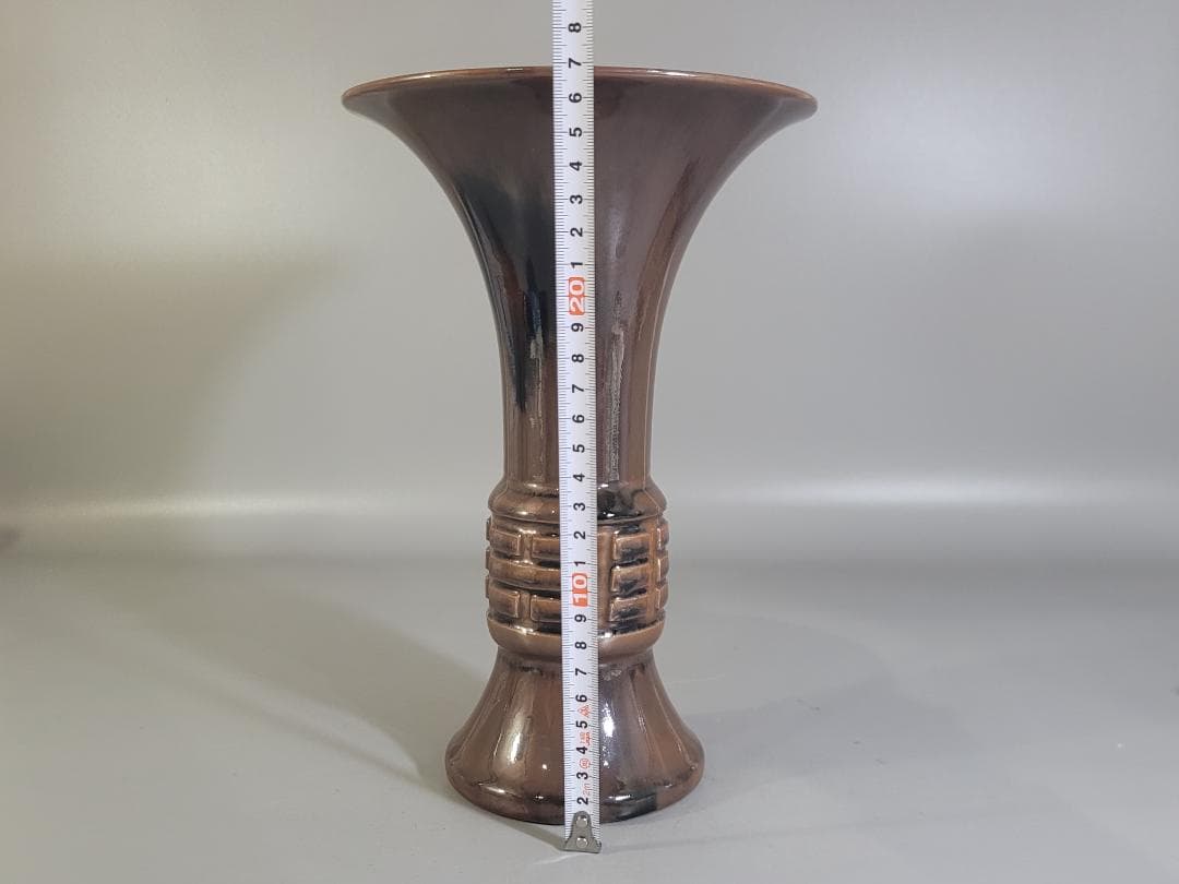 古美術 膳所焼 尊式 算木 花瓶 美品 DT189