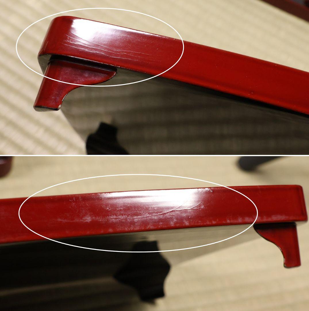 木製漆器 竹鶏蒔絵 吸物膳 五客 溜塗 黒塗 足付 四方膳 茶懐石 CM387