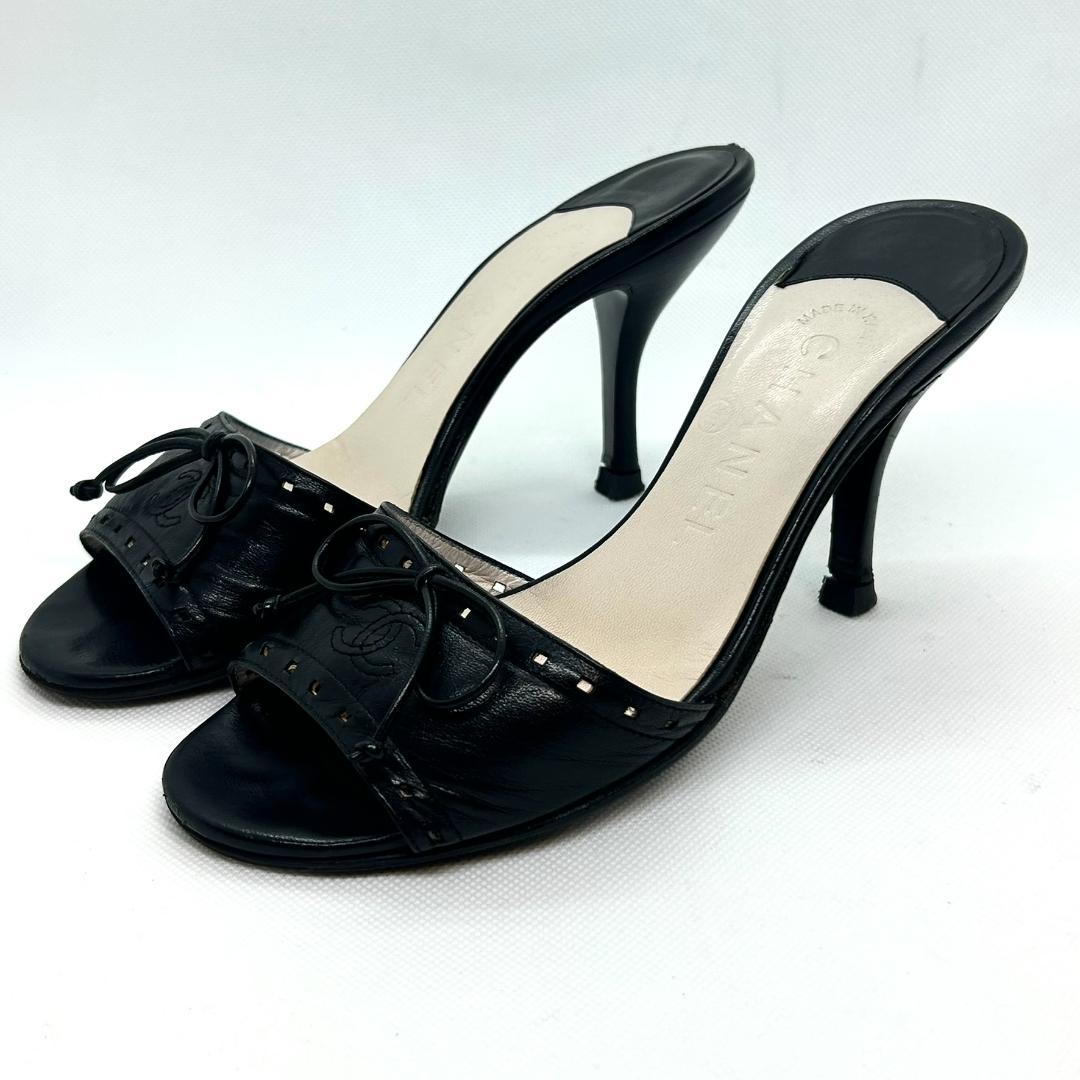 CHANEL（シャネル） ココマーク レザー ミュール サンダル イタリア