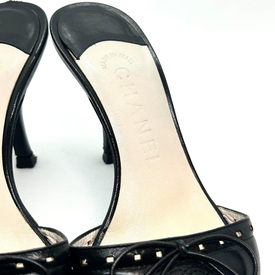 CHANEL（シャネル） ココマーク レザー ミュール サンダル イタリア