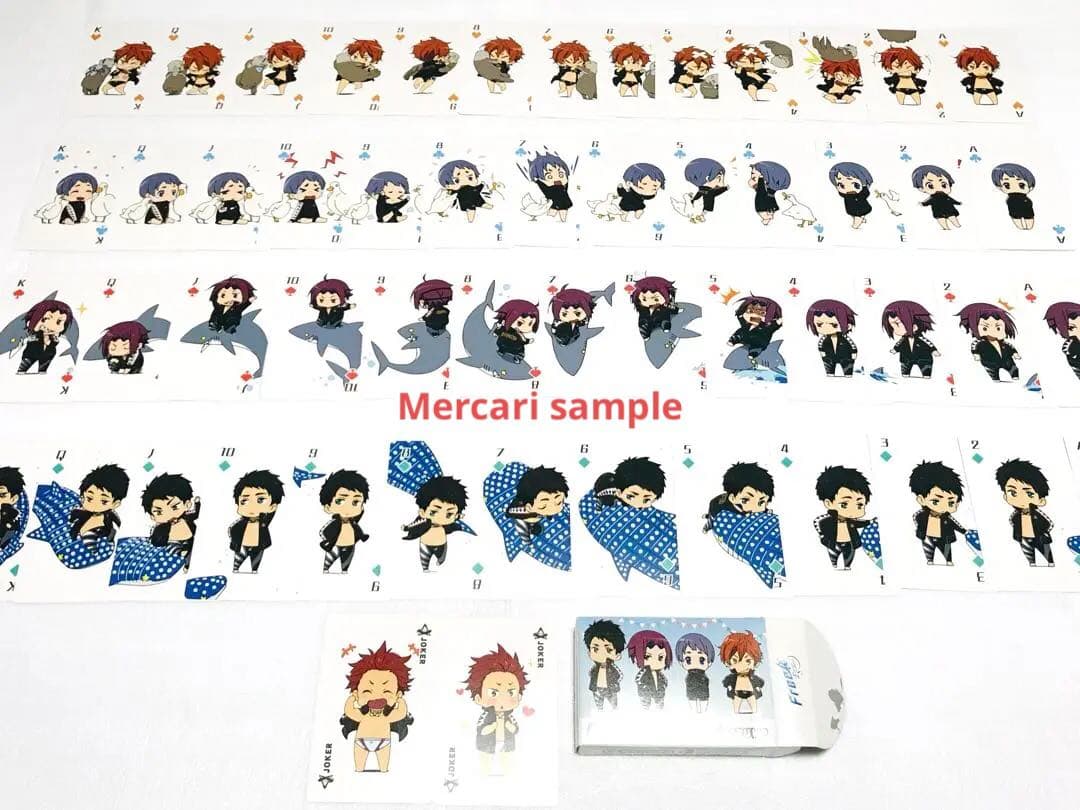 Free!岩鳶＆鮫柄学園トランプ 缶バッジ スマートフォンリング 七瀬遙 松岡凛