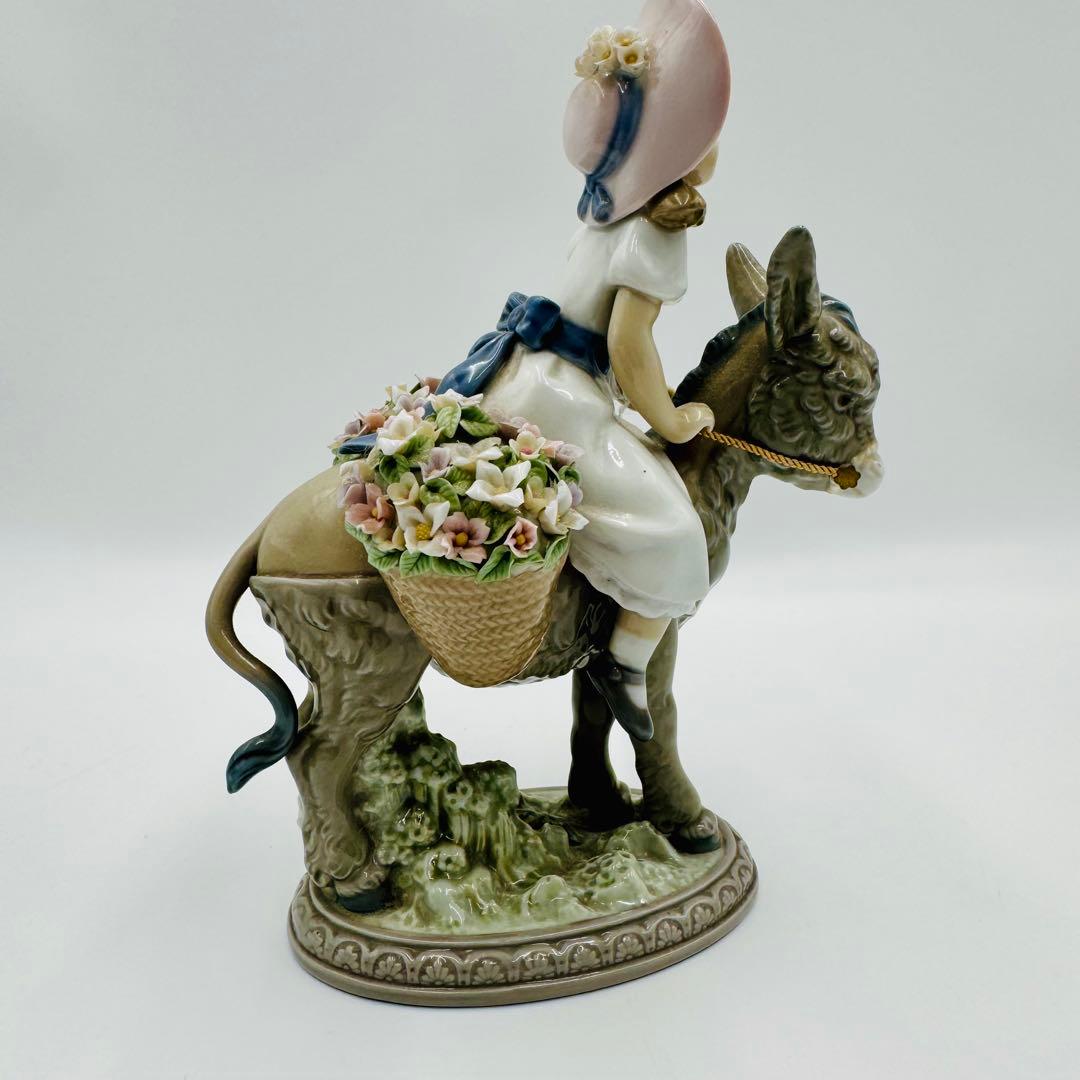 【リアドロLladro フィギュリン　少女とロバ】置物　インテリア　アンティーク
