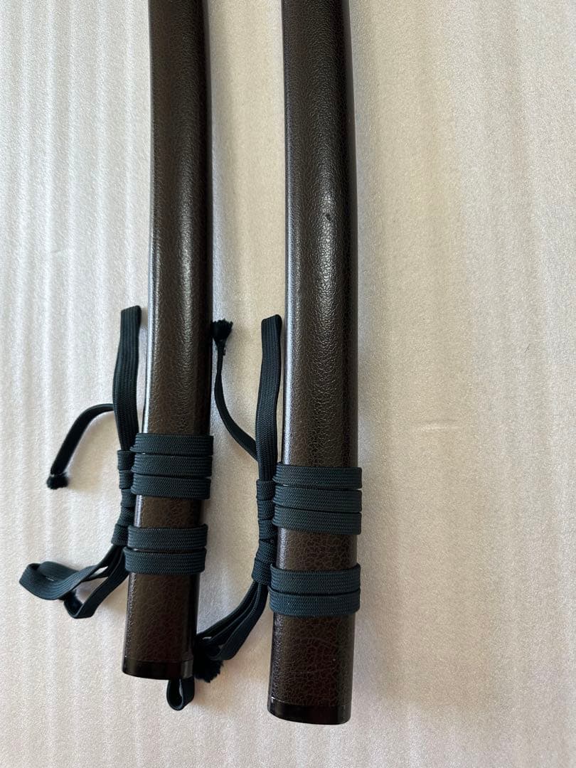 模造刀 打刀 脇差 2点セット 黑茶鞘 鞘付き長さ約71/104cm 26A30