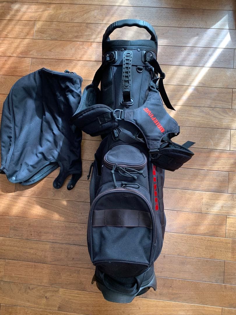 ブリーフィング　キャディバッグ　ブラック スタンド式　軽量　ショルダー式