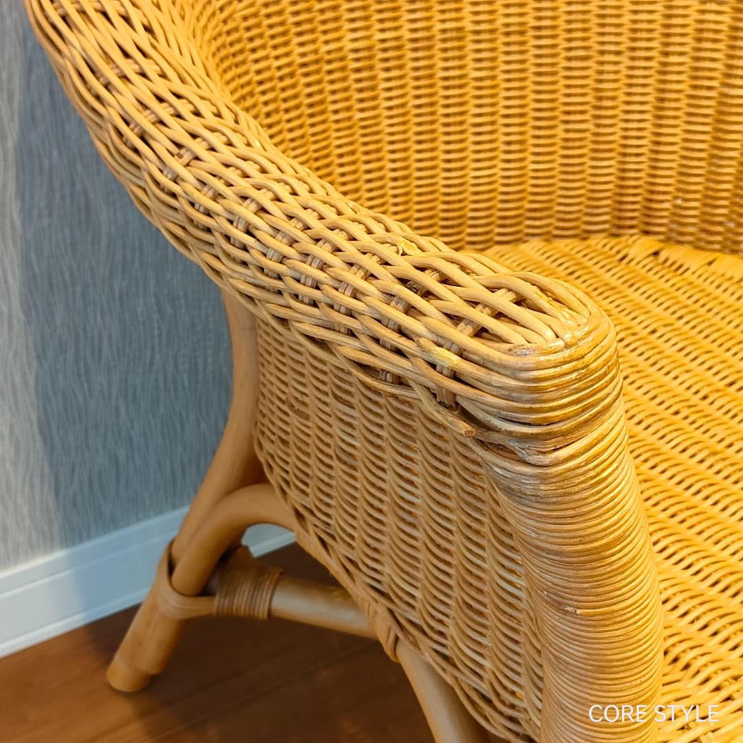 ラタン　アームチェア　ナチュラル