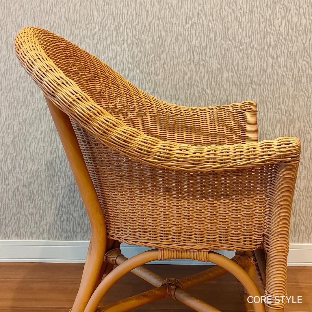 ラタン　アームチェア　ナチュラル