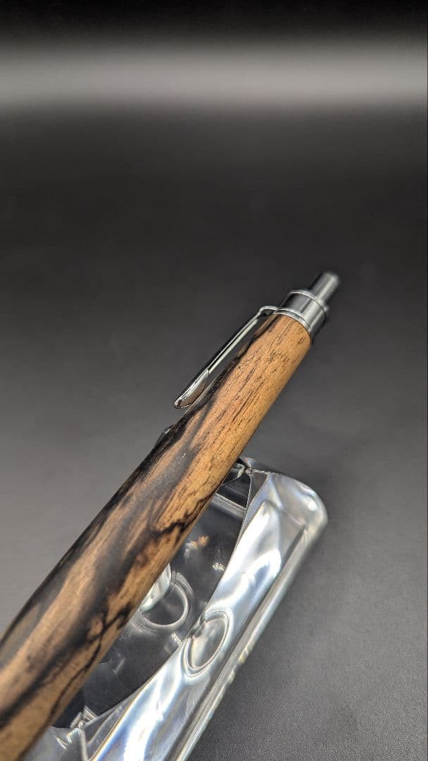 151ペン工房翌檜　黒柿　半孔雀杢　木軸シャーペン　木軸ボールペン　銘木　木材