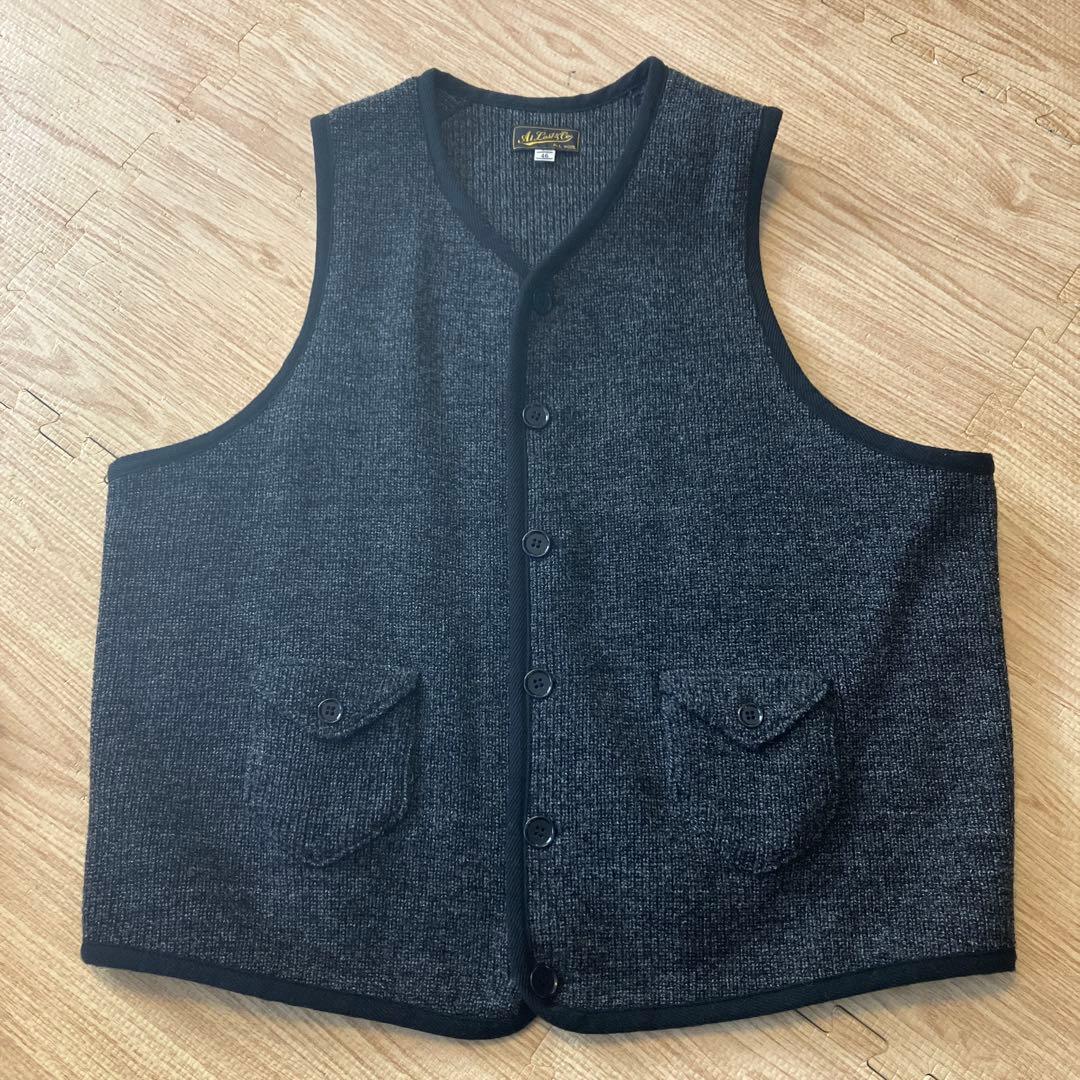 At Last & Co ウールベスト 46サイズ ダークグレー