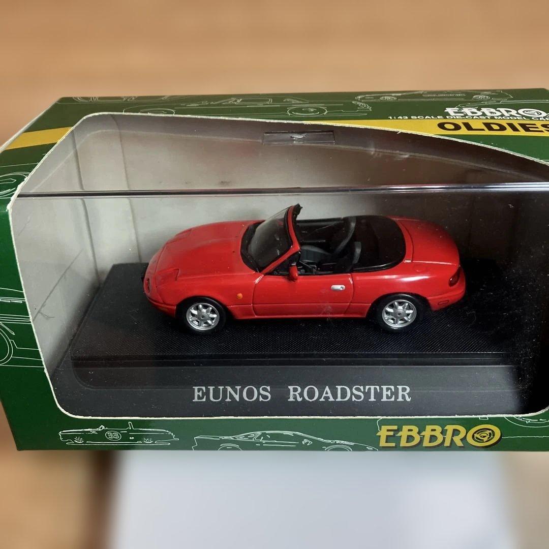 【未使用】エブロ1/43ユーノスロードスター（赤） レッド　メルカリ市限定