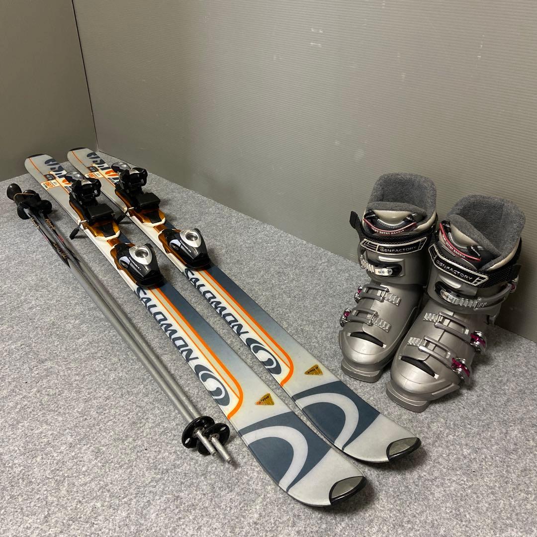 ★メンテナンス済　大人スキーセット　板150cm ブーツ 25~25.5cm