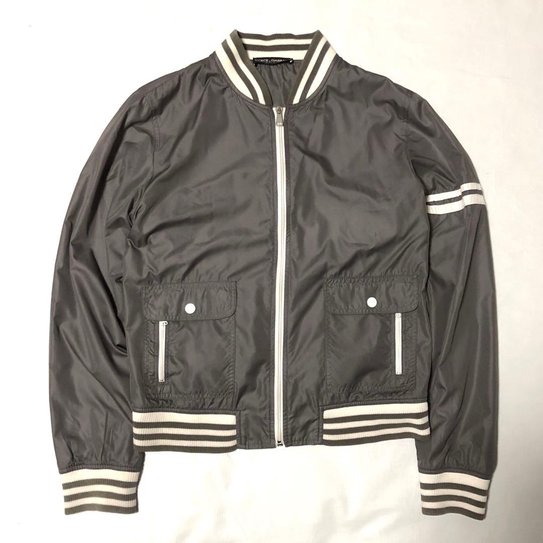 00s DOLCE&GABBANA ジップ ナイロンジャケット グレー