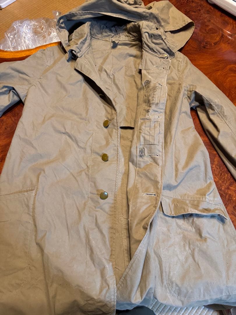 旧日本軍陸軍　雨外被　三色中號　昭和一九年製