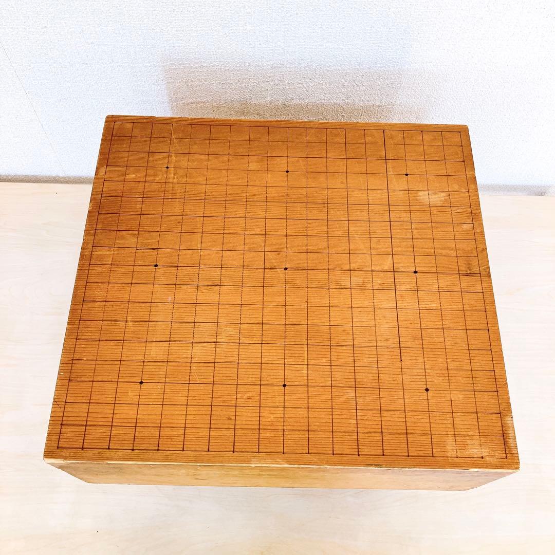 高級 囲碁版 セット 天柾 本榧 へそあり 白蛤石 那智黒石 希少 レトロ