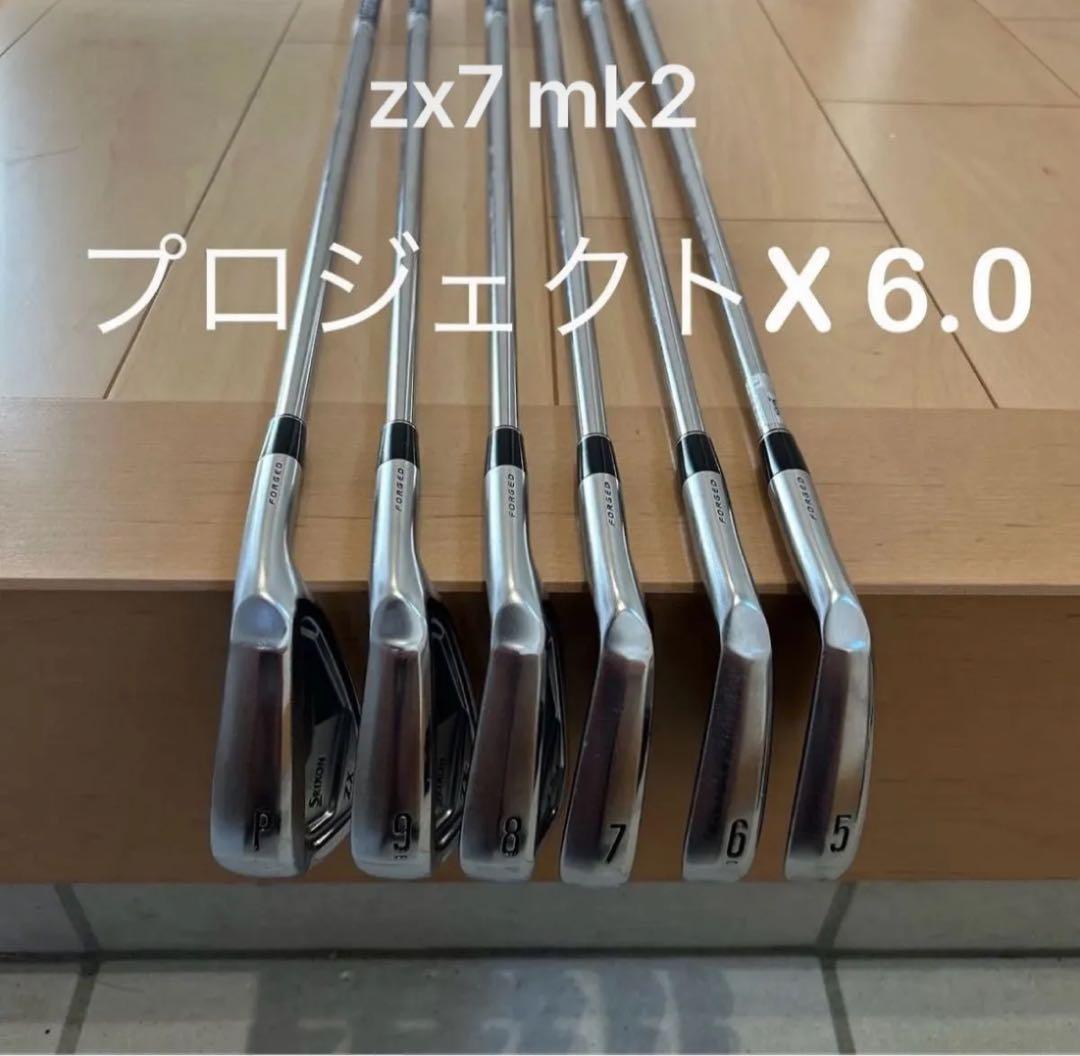 スリクソンZX7 Mk2 5番-P 6本 project X 6.0