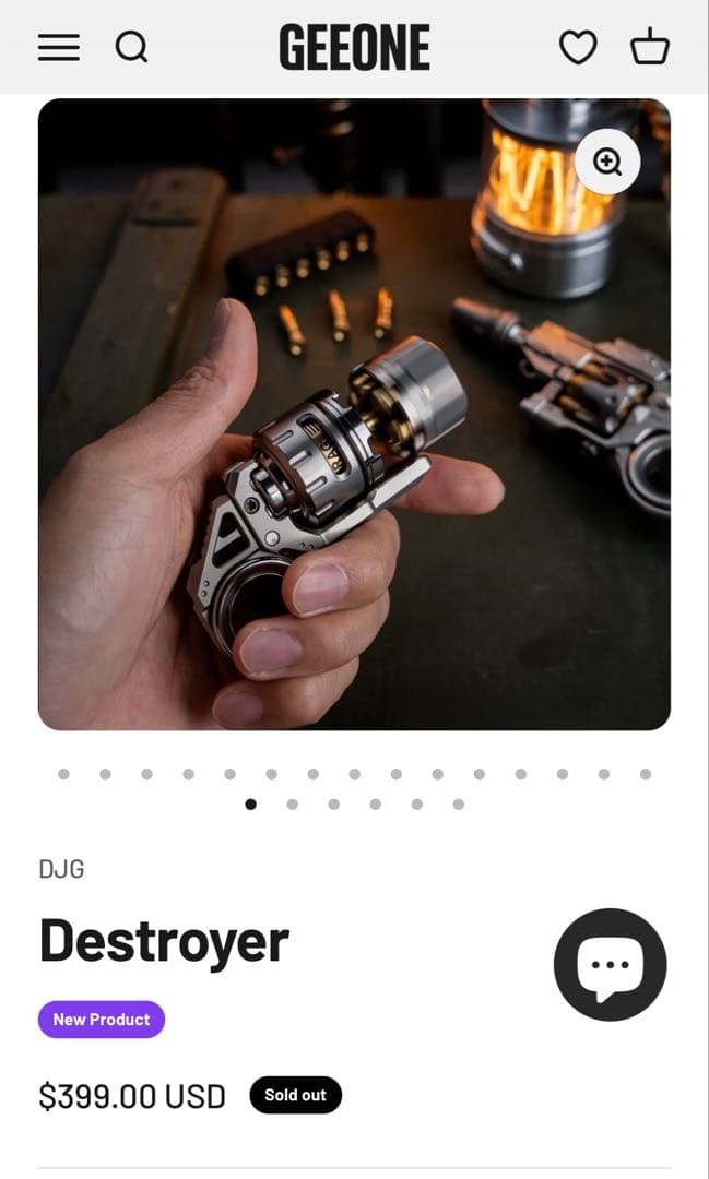 DJG Destroyer 「正規品」 フィジェットトイ　音叉内蔵　EDC