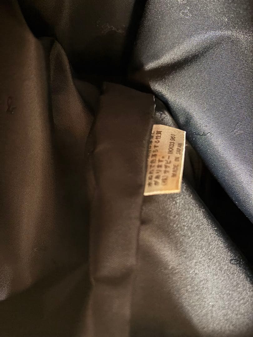 アニエスベー ブラック キャンバス レザーボストンバッグ