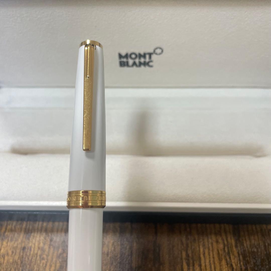 ☆即筆記可☆モンブラン PIX　ローラーボール　キャップ式　ホワイト　水性