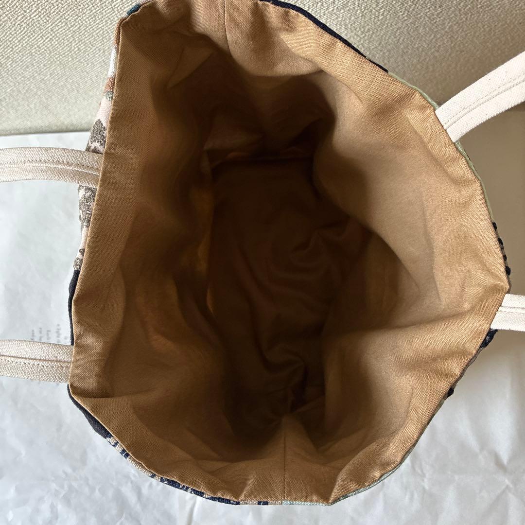 ミナペルホネン 生地使用　パッチワークお散歩トートバッグ