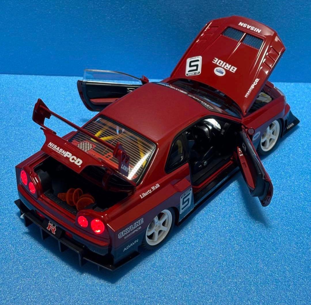 1/18 日産 スカイライン GT-R R34 リバティーウォーク ミニカー