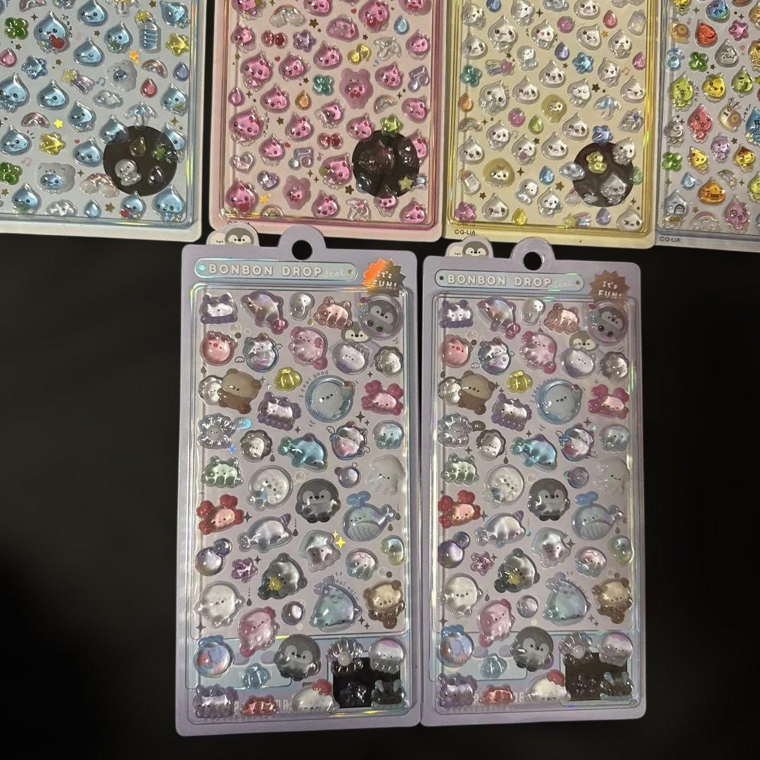 しずくちゃん　ボンボンドロップシール　　ボンボンドロップシール　ぷかぷかボンボン