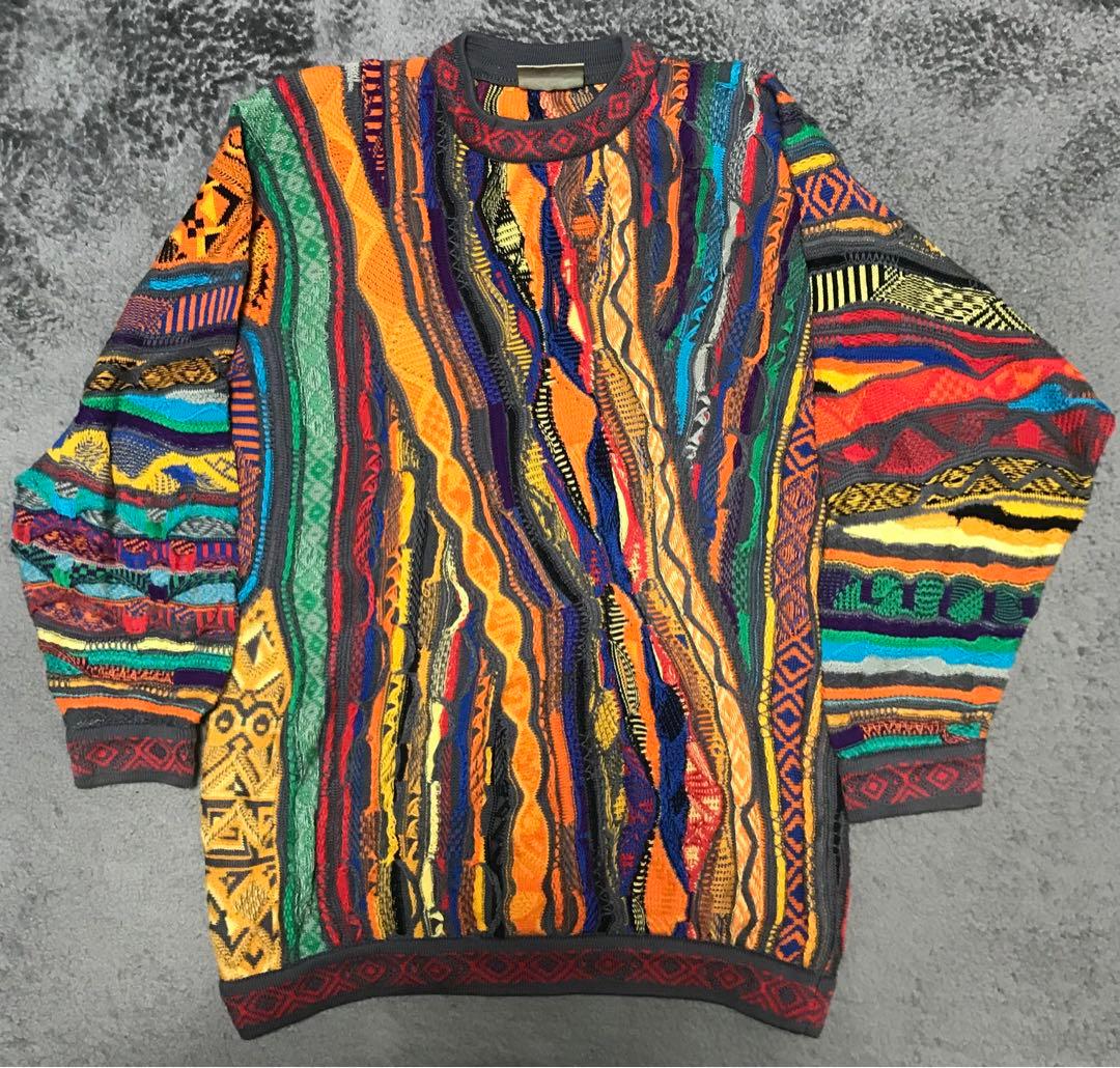 本日限定価格　coogi マルチカラー3Dニット