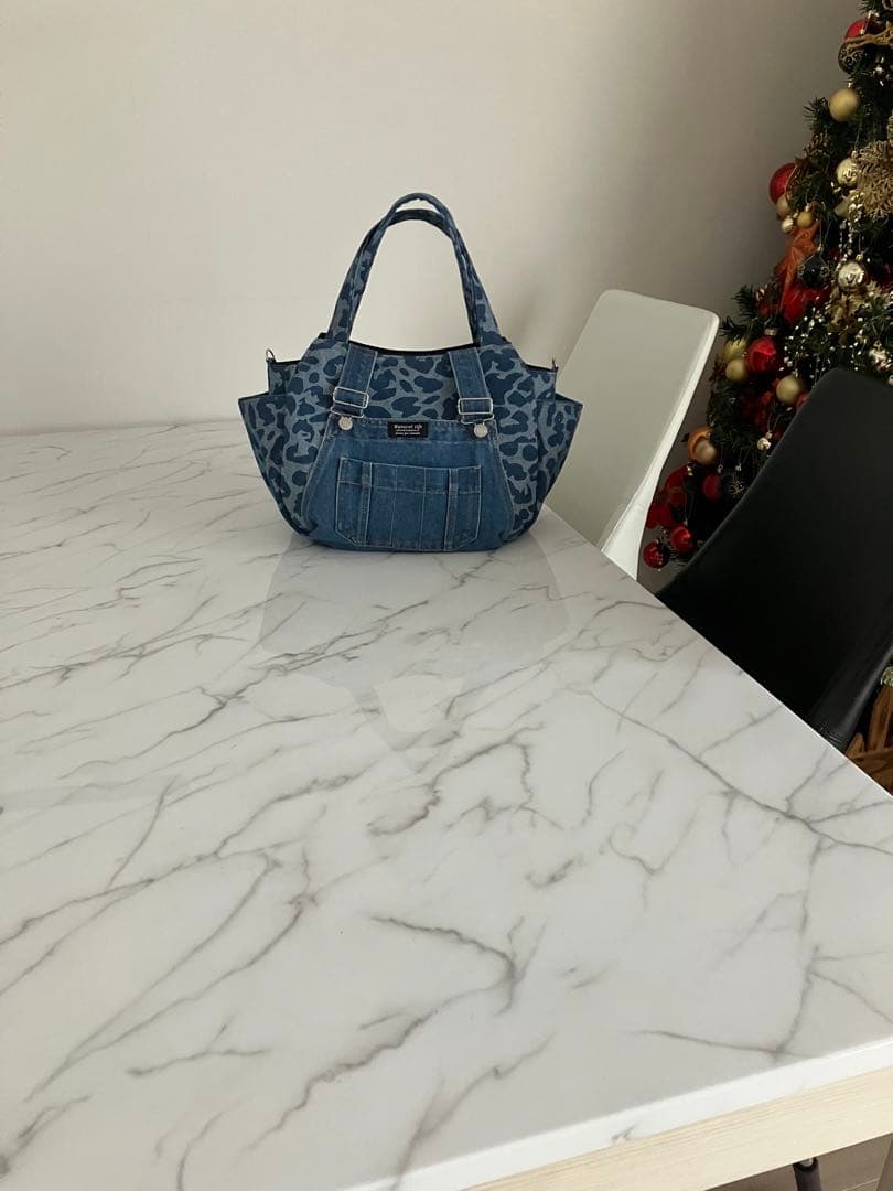 943Hiroko Higa 大きめヒョウ柄デニムリメイクバック