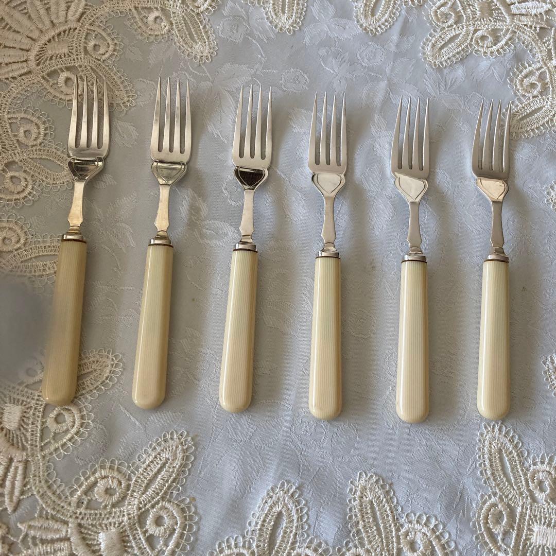 英国アンティーク シルバープレイト　ナイフ& フォークセット