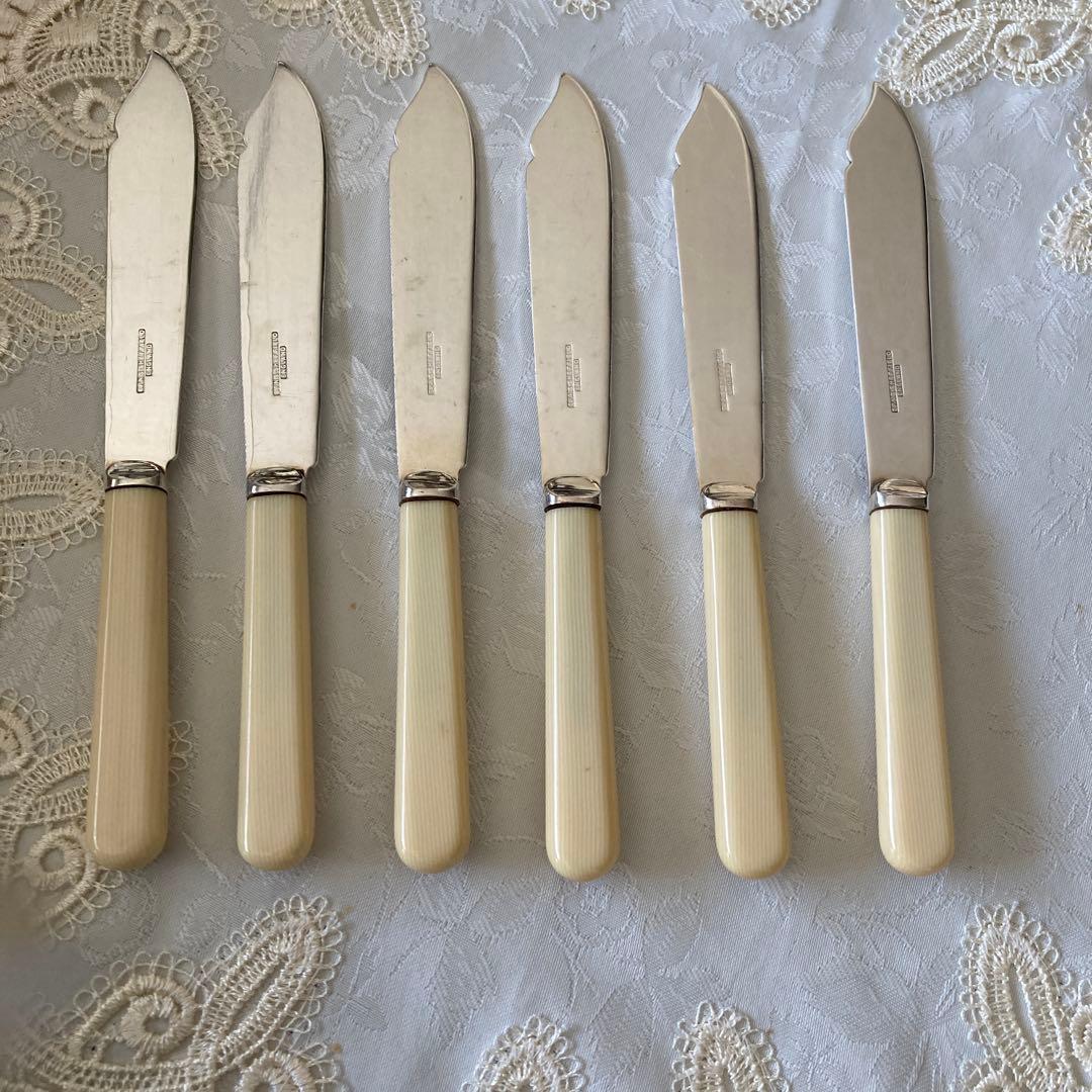 英国アンティーク シルバープレイト　ナイフ& フォークセット