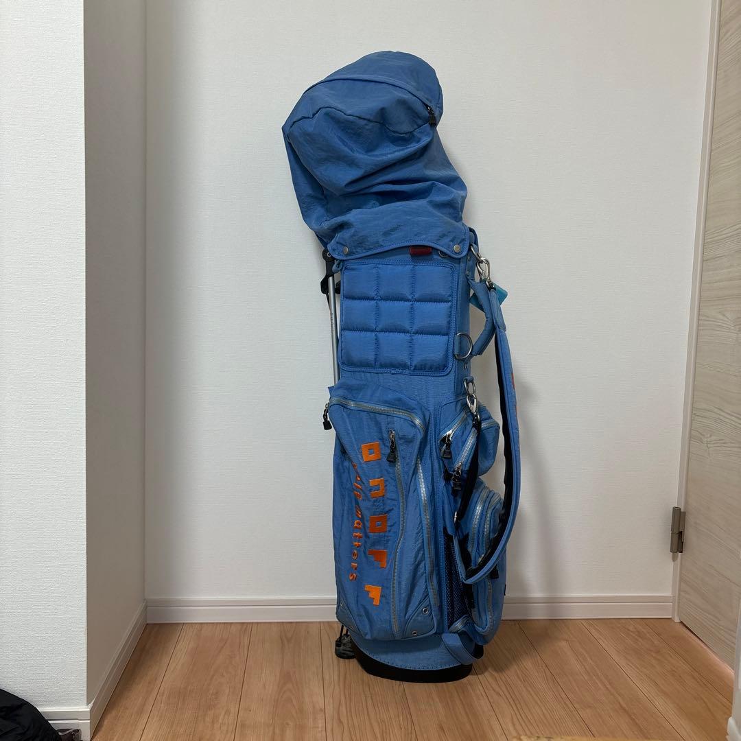 ONOFFキャディバッグ スタンド付き　青