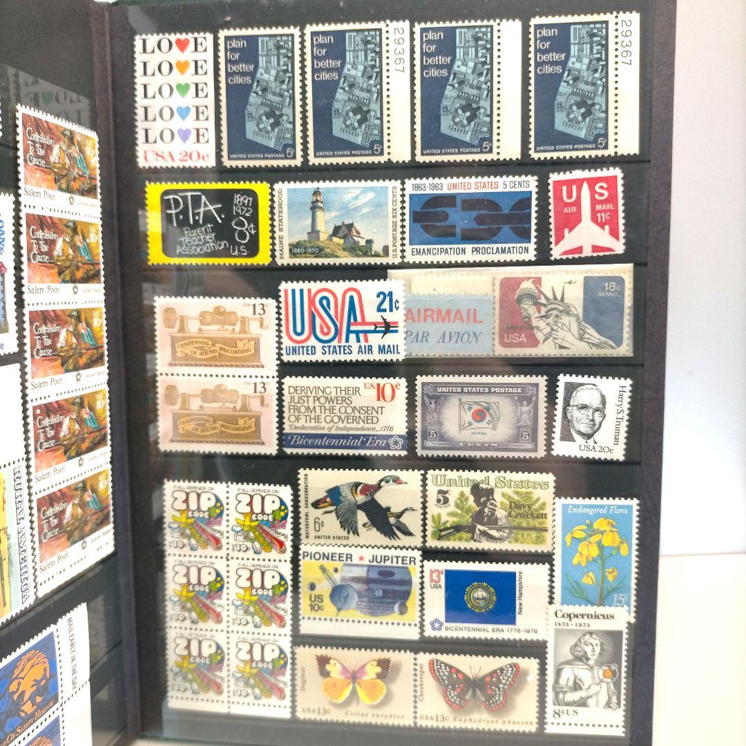 2358 外国切手 アメリカ 切手コレクション大量16ぺ一ジ分全て未使用まとめ
