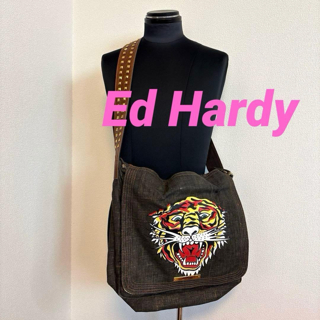 【レア】Ed Hardy エドハーディー ショルダーバッグ スタッズ y2k