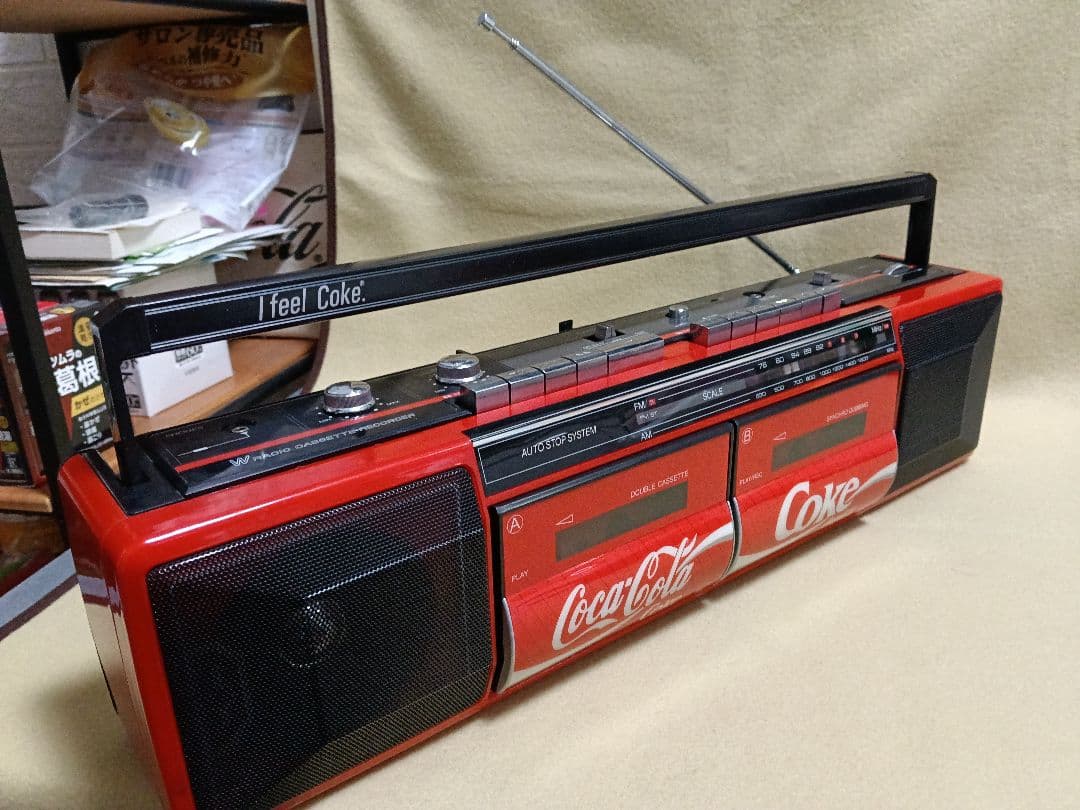 Coca-Cola ダブルカセットラジカセ　ジャンク品