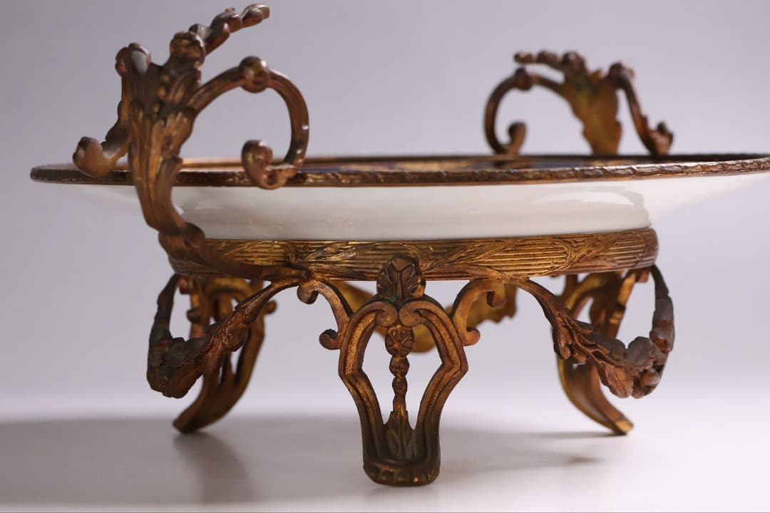 【CM325】セーブル フランス リモージュ コンポティエ 絵皿 人物 陶磁器