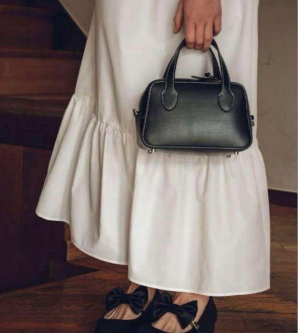 【極美品】 OHGA バッグ　ミニボストンバッグ　MINI BOSTON BAG